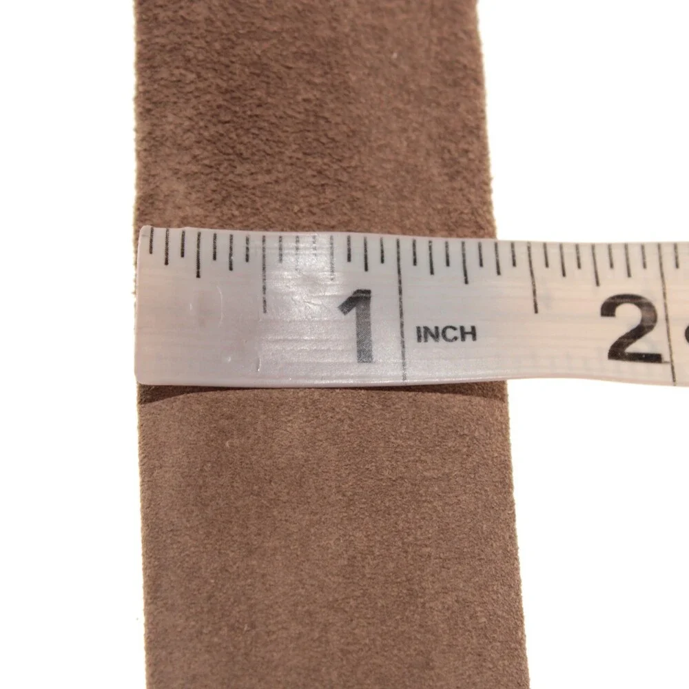 Di Bianco NWT Cut to Size Dress Belt In Solid Brown Suede Leather One Size